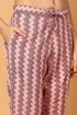 Plus Size Pink Silk Blend Floral Printed Straight Style Suit Set